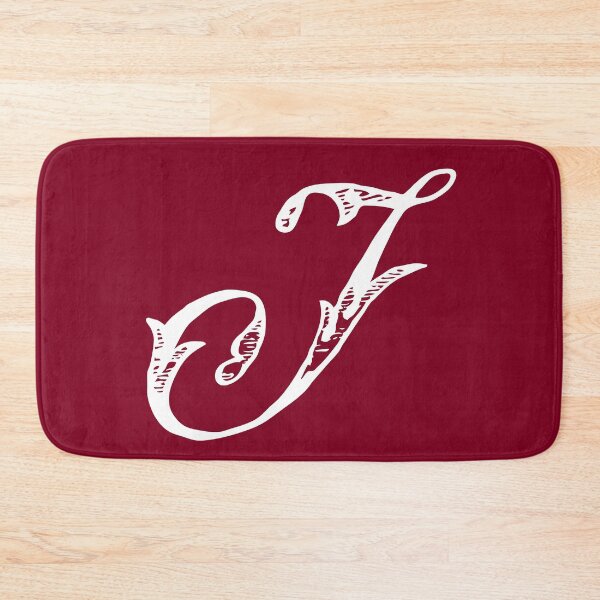 Item preview, Vintage Stylish White Burgundy Red Monogram Letter J designed and sold by Vintage-TM.