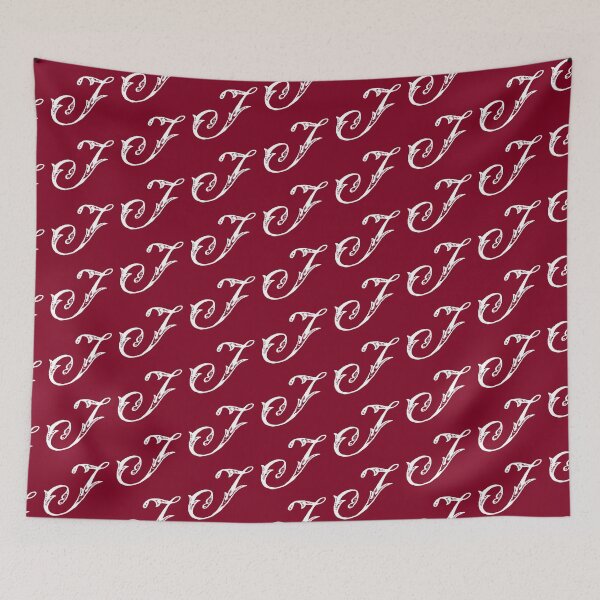 Item preview, Vintage Stylish White Burgundy Red Monogram Letter J designed and sold by Vintage-TM.