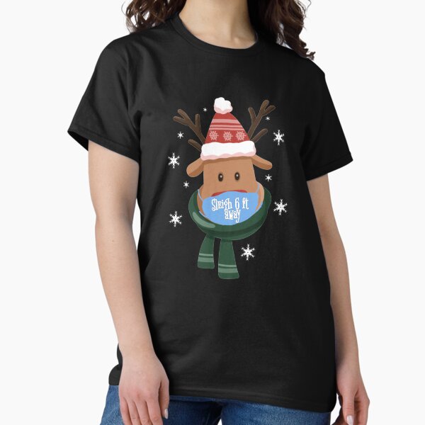 Item preview, Reindeer Christmas 2020 Sleigh Stay 6 Feet Away designed and sold by RainbowPandas.