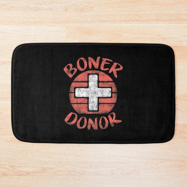 Item preview, BONER DONOR, vintage white cross on red bacground designed and sold by NiceSign.