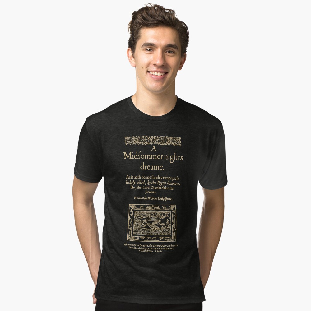 Vista previa del artículo con la obra «Camiseta de tejido mixto», diseñado y vendido por bibliotee.