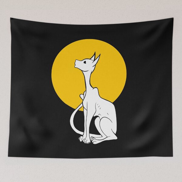 Item preview, Cute Halloween Sphynx Cat with Moon designed and sold by Jetgirlcomet.