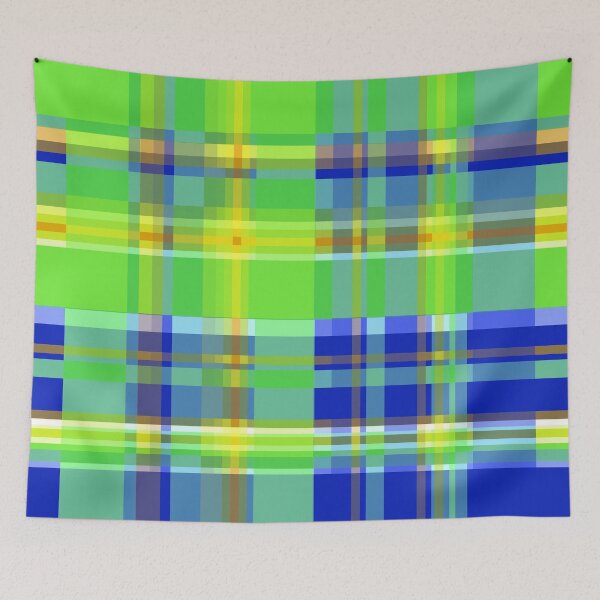 Item preview, Rayas 2X azul y verde designed and sold by Istvan Ocztos.