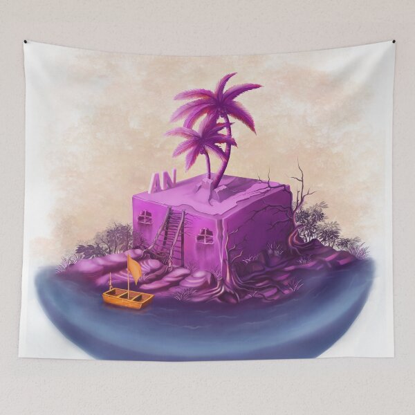 Item preview, Pink House On Deserted Island designed and sold by TeriRobbins.