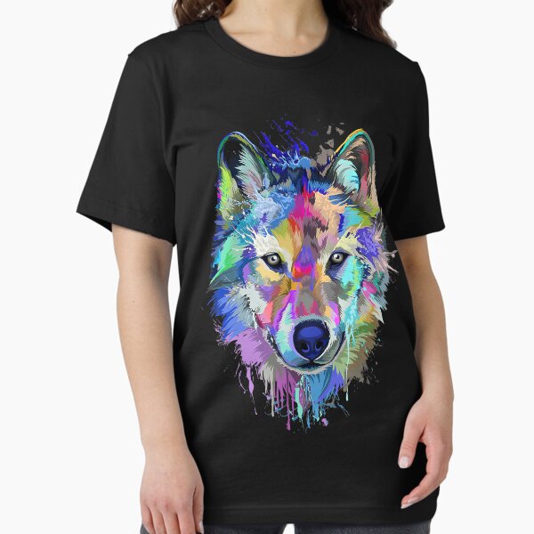 Artikel-Vorschau von Splash Art Wolf T-Shirt Geschenke für Wolf Liebhaber T-Shirt, designt und verkauft von LenaEhrlichmann.