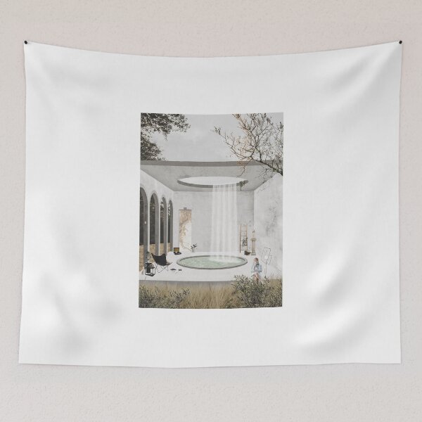 Item preview, Abstract Grey Oasis Architecture Collage Artwork  designed and sold by A. P..