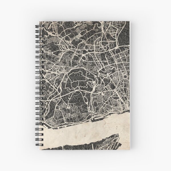 Aperçu de l'œuvre lisbon map ink lines créée et vendue par InkMaps.