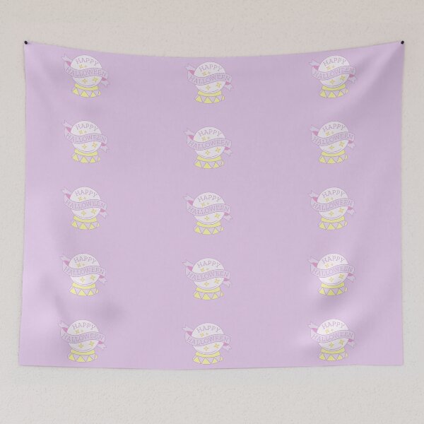 Item preview, Happy Halloween cute pastel quote, quarentineoween designed and sold by mimosadesigns.