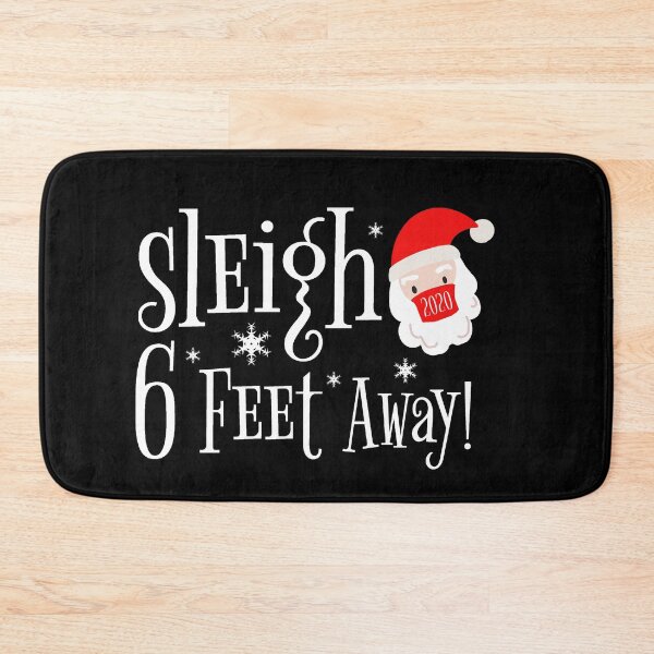 Item preview, White Christmas Pun Sleigh 6 Feet Away designed and sold by RainbowPandas.
