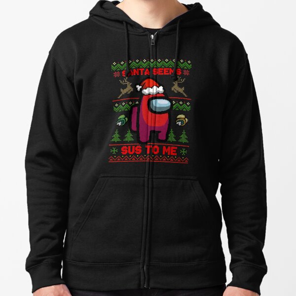 Der Weihnachtsmann scheint mir Sus zu sein - unter uns hässlicher Pullover Kapuzenjacke