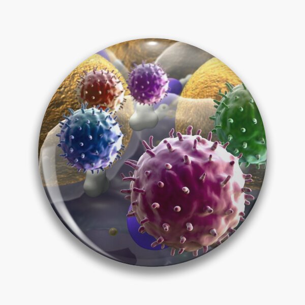 Item preview, LYMPHOCYTE CELL MICROSCOPIC VIEW PHOTO IMAGE MEDICAL LABORATORY SCIENTIST designed and sold by Hippiesole.