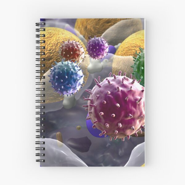 Item preview, LYMPHOCYTE CELL MICROSCOPIC VIEW PHOTO IMAGE MEDICAL LABORATORY SCIENTIST designed and sold by Hippiesole.