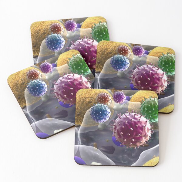 Item preview, LYMPHOCYTE CELL MICROSCOPIC VIEW PHOTO IMAGE MEDICAL LABORATORY SCIENTIST designed and sold by Hippiesole.