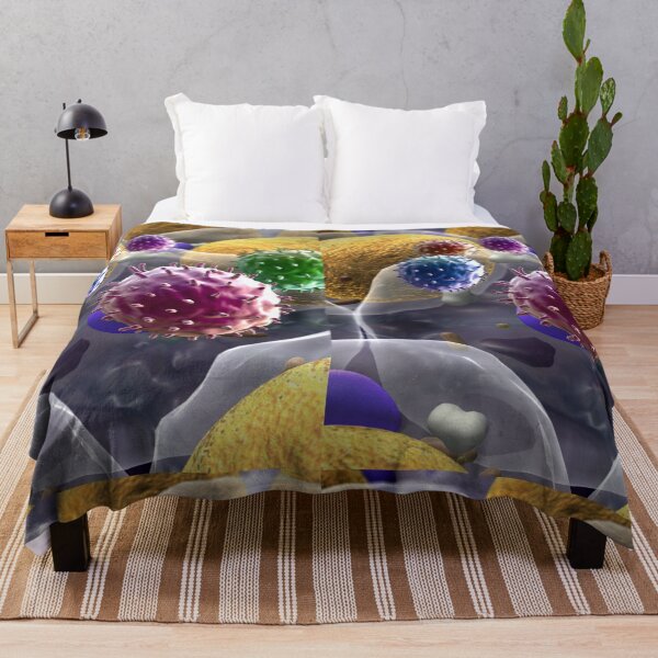 Item preview, LYMPHOCYTE CELL MICROSCOPIC VIEW PHOTO IMAGE MEDICAL LABORATORY SCIENTIST designed and sold by Hippiesole.
