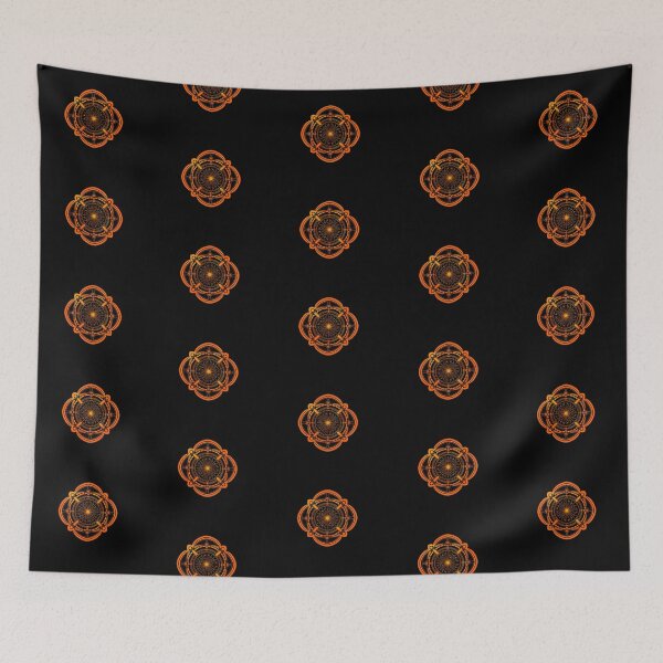 Item preview, Orange abstract circle mandala design designed and sold by mavagraphics.