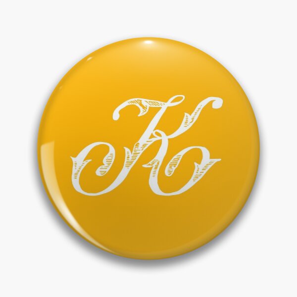 Item preview, Vintage Stylish White Mustard Yellow Monogram Letter K designed and sold by Vintage-TM.