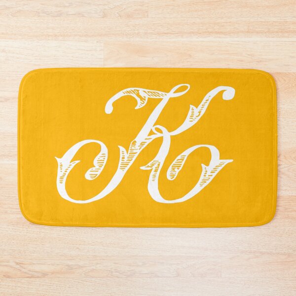Item preview, Vintage Stylish White Mustard Yellow Monogram Letter K designed and sold by Vintage-TM.