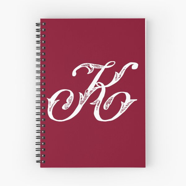 Item preview, Vintage Stylish White Burgundy Red Monogram Letter K designed and sold by Vintage-TM.