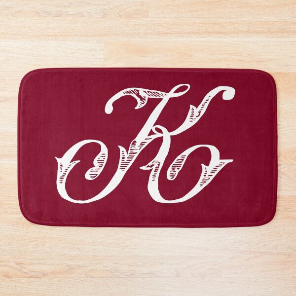 Item preview, Vintage Stylish White Burgundy Red Monogram Letter K designed and sold by Vintage-TM.