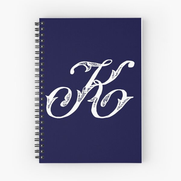 Item preview, Vintage Stylish White Navy Blue Monogram Letter K designed and sold by Vintage-TM.