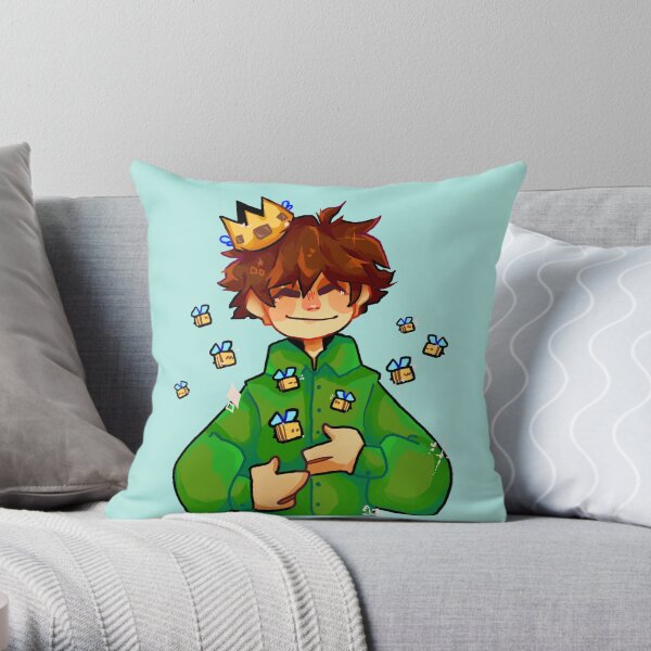 Bee king Tubbo! Throw Pillow