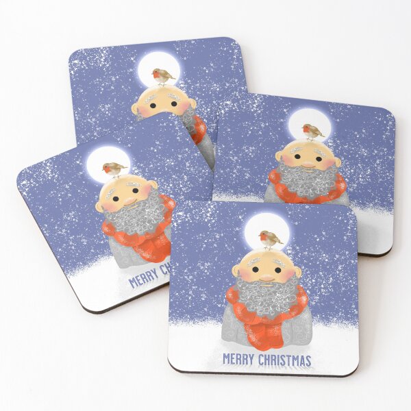 Item preview, Bearded Man in the Snow with Robin Redbreast designed and sold by VicEllisArt.