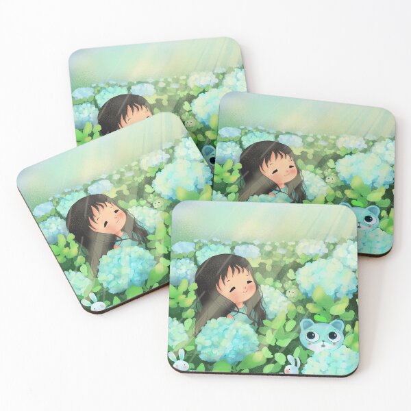 Item preview, Cute Girl In Hydrangea Garden designed and sold by TeriRobbins.