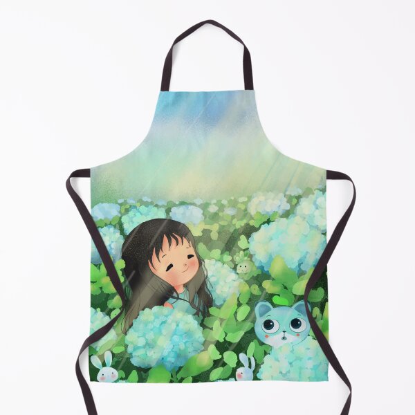 Item preview, Cute Girl In Hydrangea Garden designed and sold by TeriRobbins.