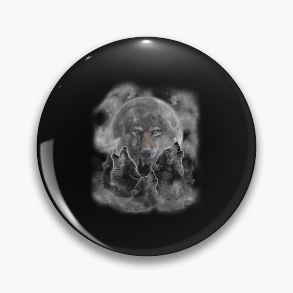 Item preview, T-Shirt, Three Wolves Howling, Full Moon w Wolf Silhouette designed and sold by LenaEhrlichmann.