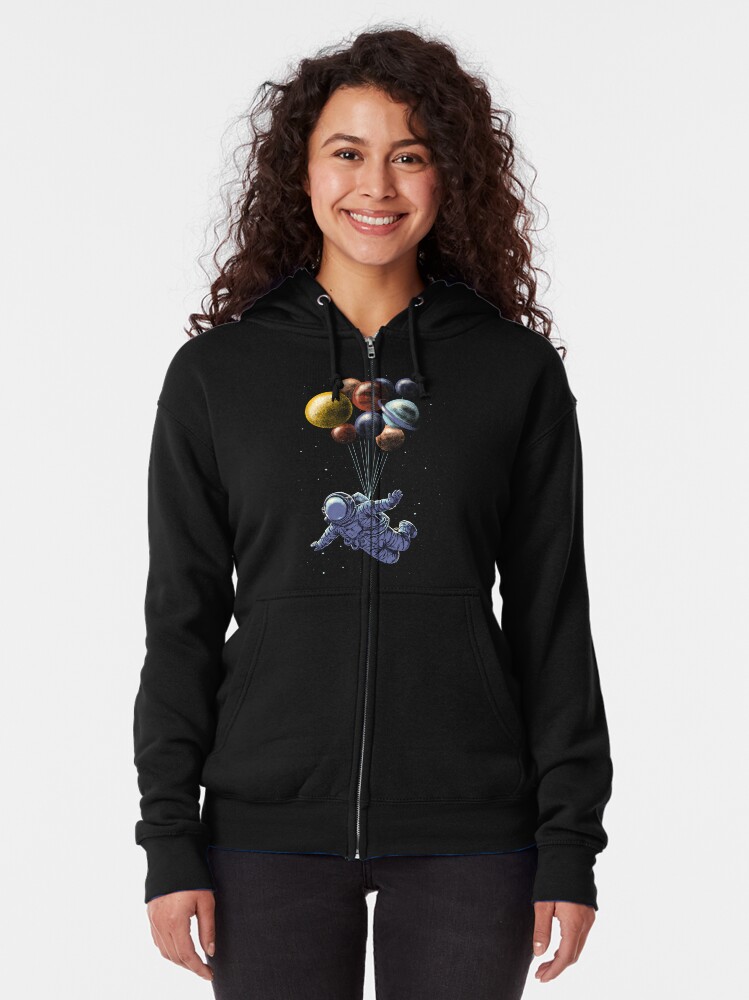 Alternate view of Space Travel Zipped Hoodie
