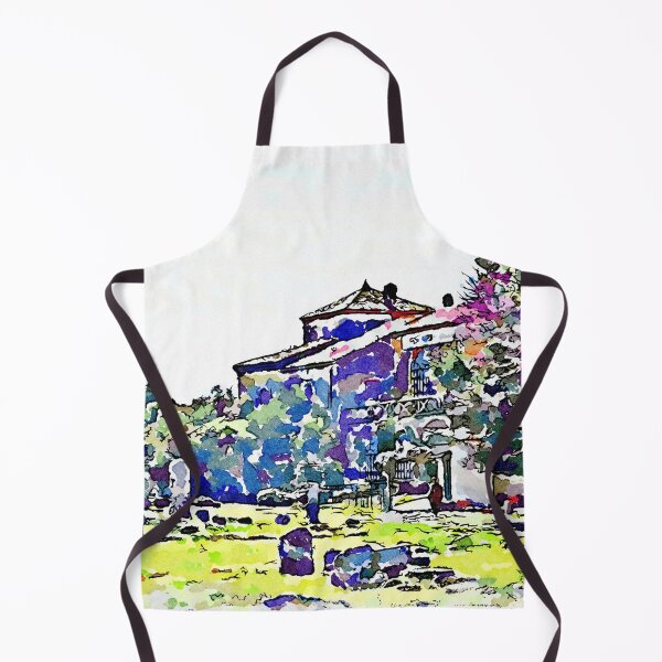Item preview, Paestum: building and pink bucanvilla in the archaeological site designed and sold by Giuseppe Cocco.