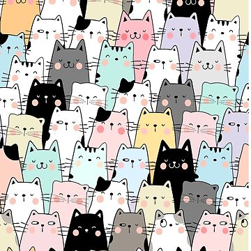 Artwork thumbnail, Colorful Cats by Dollfacedesign