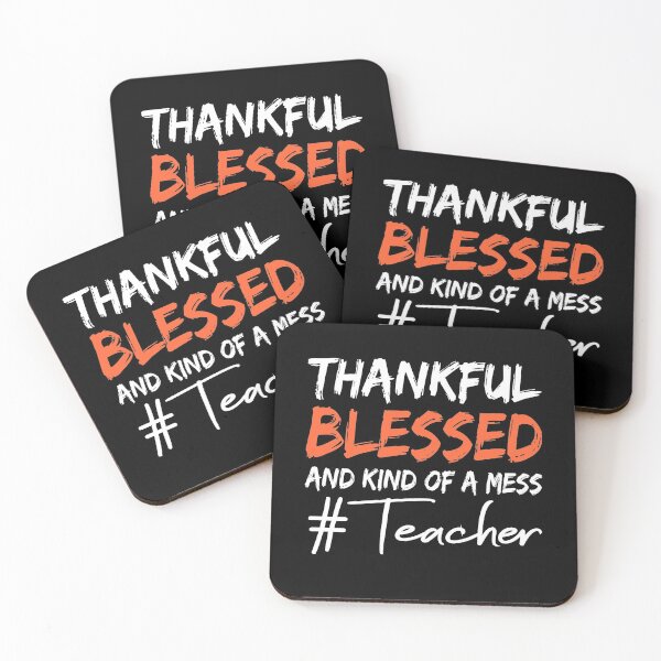 Item preview, Thankful Blessed And Kind Of A Mess Teacher designed and sold by meedTee.
