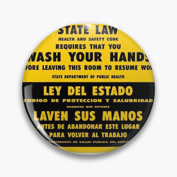 Item preview, State Law - Wash Your Hands! Masks and more... designed and sold by vintageandmore.