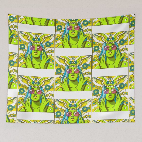 Item preview, Martian hippy chick designed and sold by spiritual-tee.