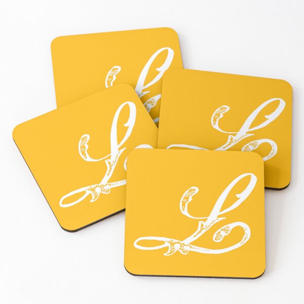 Item preview, Vintage Stylish White Mustard Yellow Monogram Letter L designed and sold by Vintage-TM.