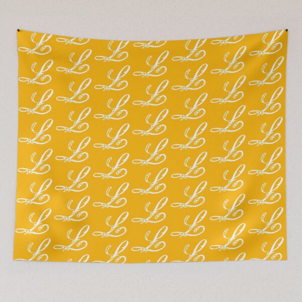 Item preview, Vintage Stylish White Mustard Yellow Monogram Letter L designed and sold by Vintage-TM.