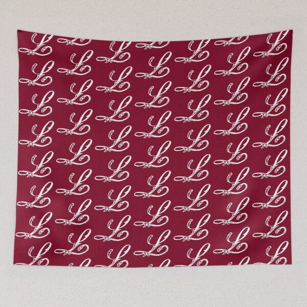 Item preview, Vintage Stylish White Burgundy Red Monogram Letter L designed and sold by Vintage-TM.