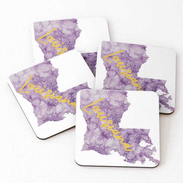 Item preview, Louisiana pride alcohol ink watercolor state sticker designed and sold by Artbysherilong.