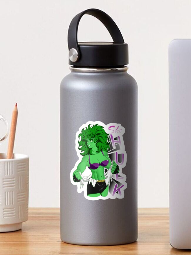 Cartoon Printed Kids Water Bottle with Flip Cap - Hulk