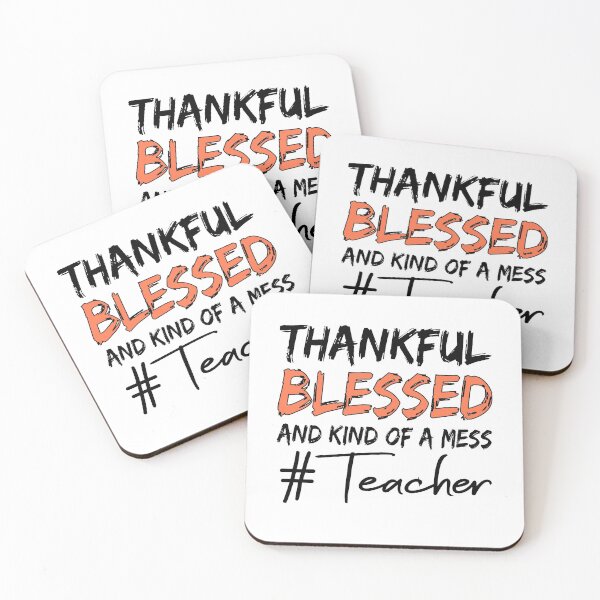 Item preview, Thankful Blessed And Kind Of A Mess Teacher designed and sold by meedTee.