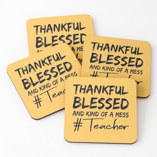 Item preview, Thankful Blessed And Kind Of A Mess Teacher designed and sold by meedTee.