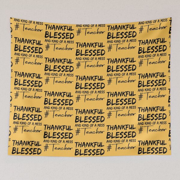 Item preview, Thankful Blessed And Kind Of A Mess Teacher designed and sold by meedTee.