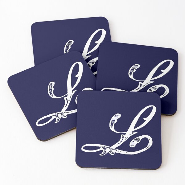 Item preview, Vintage Stylish White Navy Blue Monogram Letter L designed and sold by Vintage-TM.
