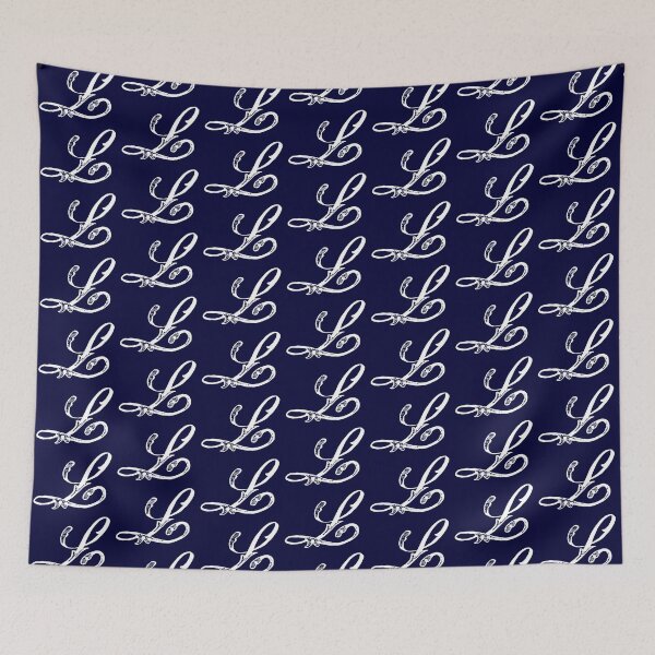 Item preview, Vintage Stylish White Navy Blue Monogram Letter L designed and sold by Vintage-TM.