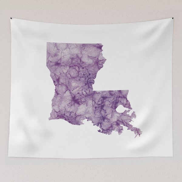 Item preview, Louisiana alcohol ink watercolor state designed and sold by Artbysherilong.