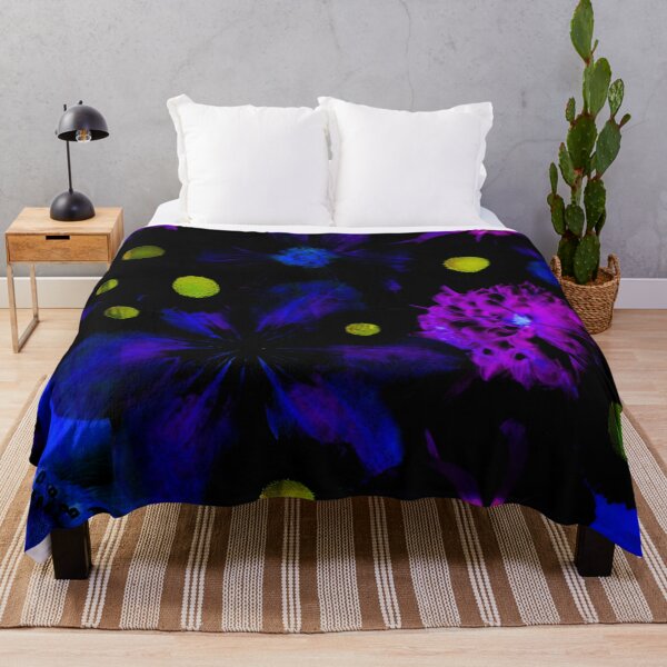 Item preview, Bright Neon Glow Flowers Pattern  designed and sold by Mary Riley.
