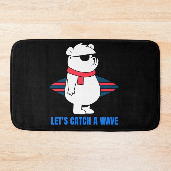 Item preview, Let's Catch a Wave. A bear with a surfboard is going to the beach to go surfing.  designed and sold by Zwembad Vergelijker.