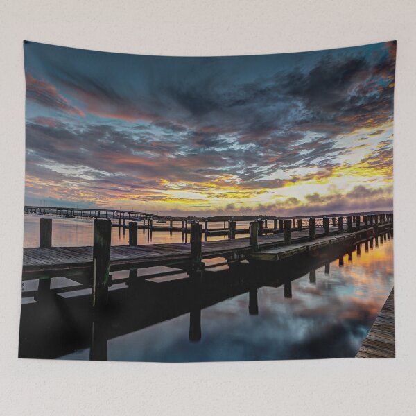 Item preview, Early morning sunrise at dock on the River designed and sold by Steven Kight.