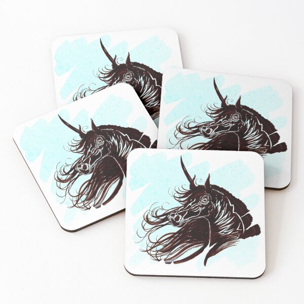 Item preview, Breezy Black Unicorn designed and sold by Spammabelle.